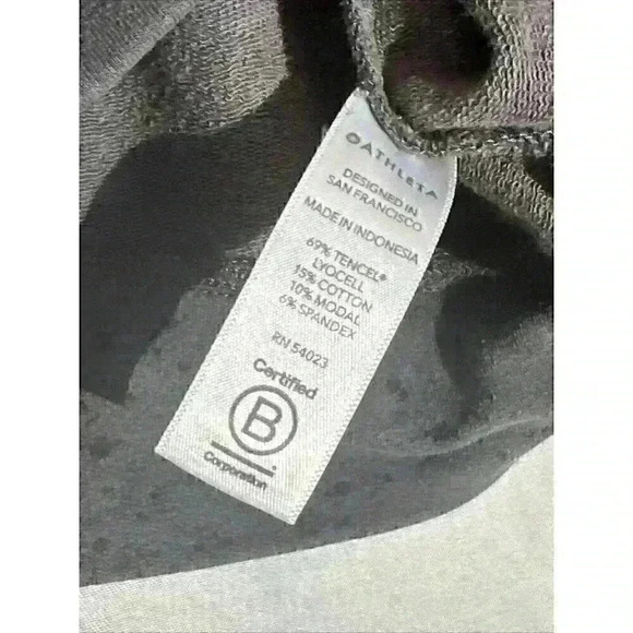 Athleta Womens Small Studio To Street Gray Paint Splatter Pullover Sweatshirt - Picture 6 of 7